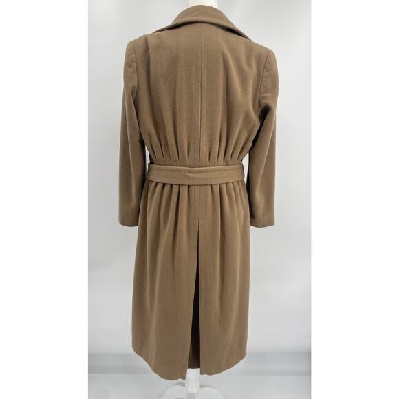 Ralph Lauren Purple Label 100% Cashmere Wrap Coat Runway Belted Long Camel Tan 6 - Picture 12 of 16